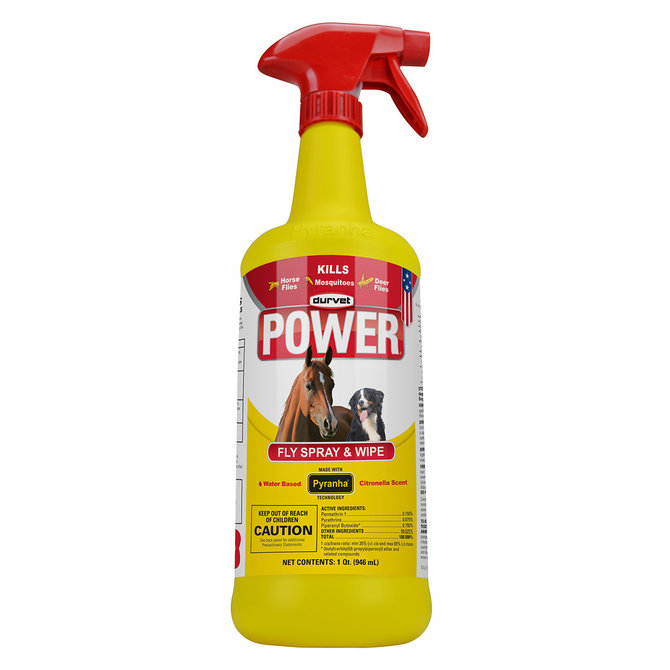 Durvet POWER Fly Spray & Wipe