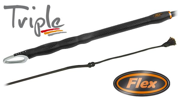 Fleck Triple Balance-Grip Flexible Top Lash Whip