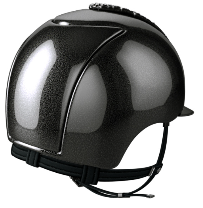 Kep Italia Helmet # CRS.BLK.M.BLK+ - Black Swarovski Leather