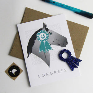 Charm Greeting Card, Good Luck and Congrats