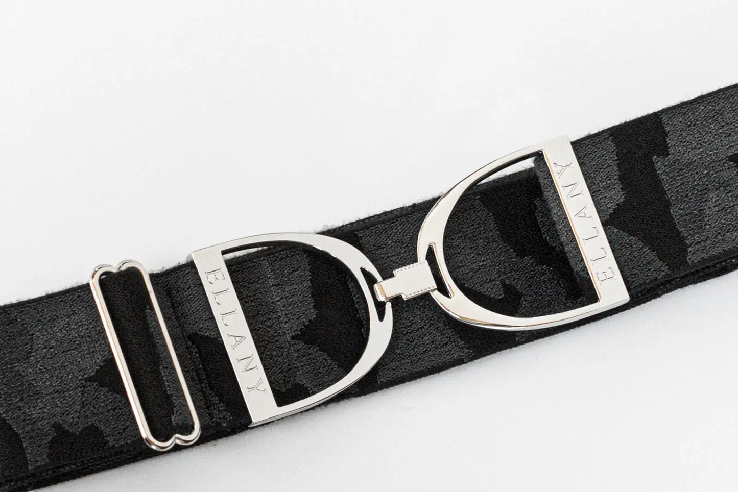 Ellany 2" Silver Buckle Stirrup Elastic Belt