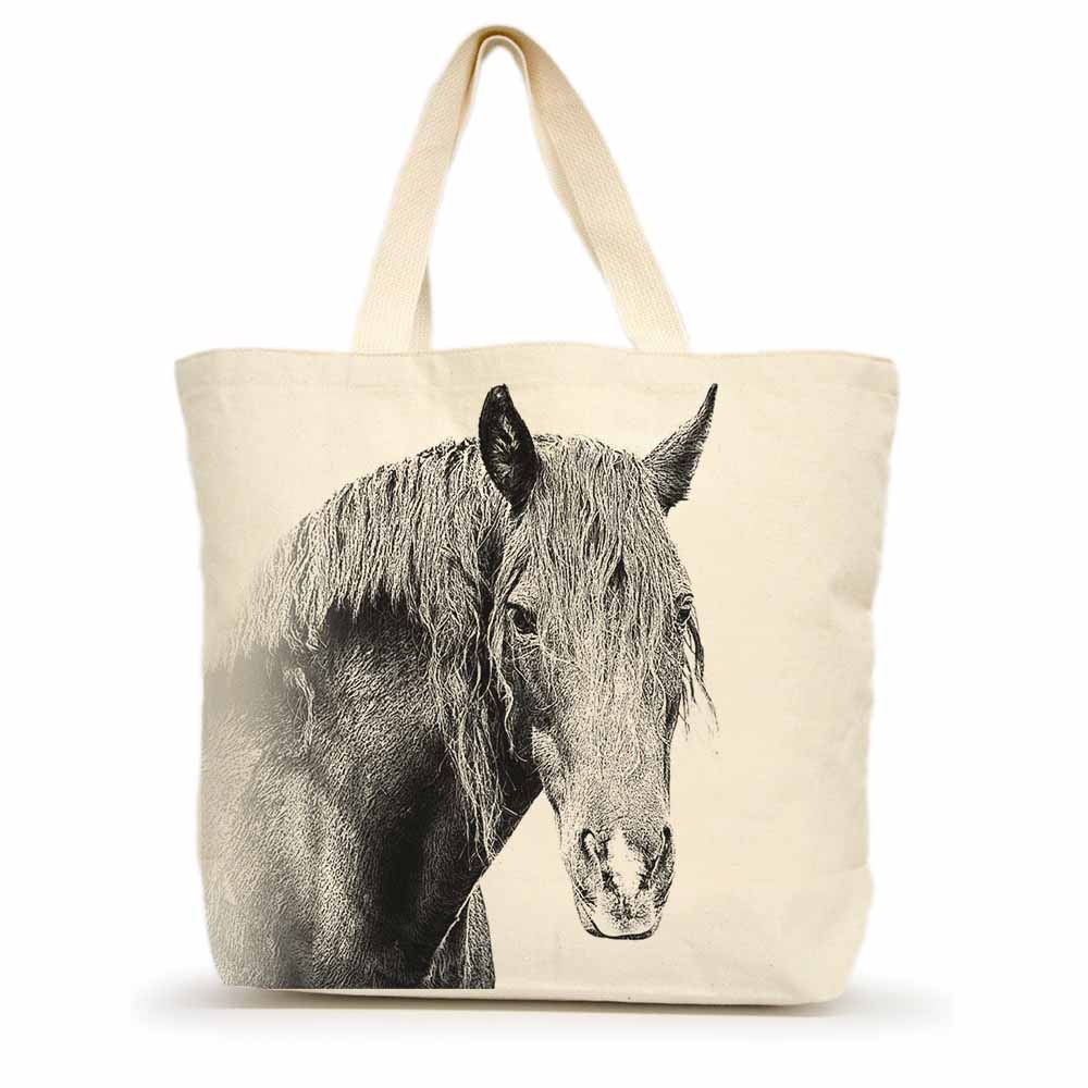 Eric and Christopher Horse 2 Large Tote