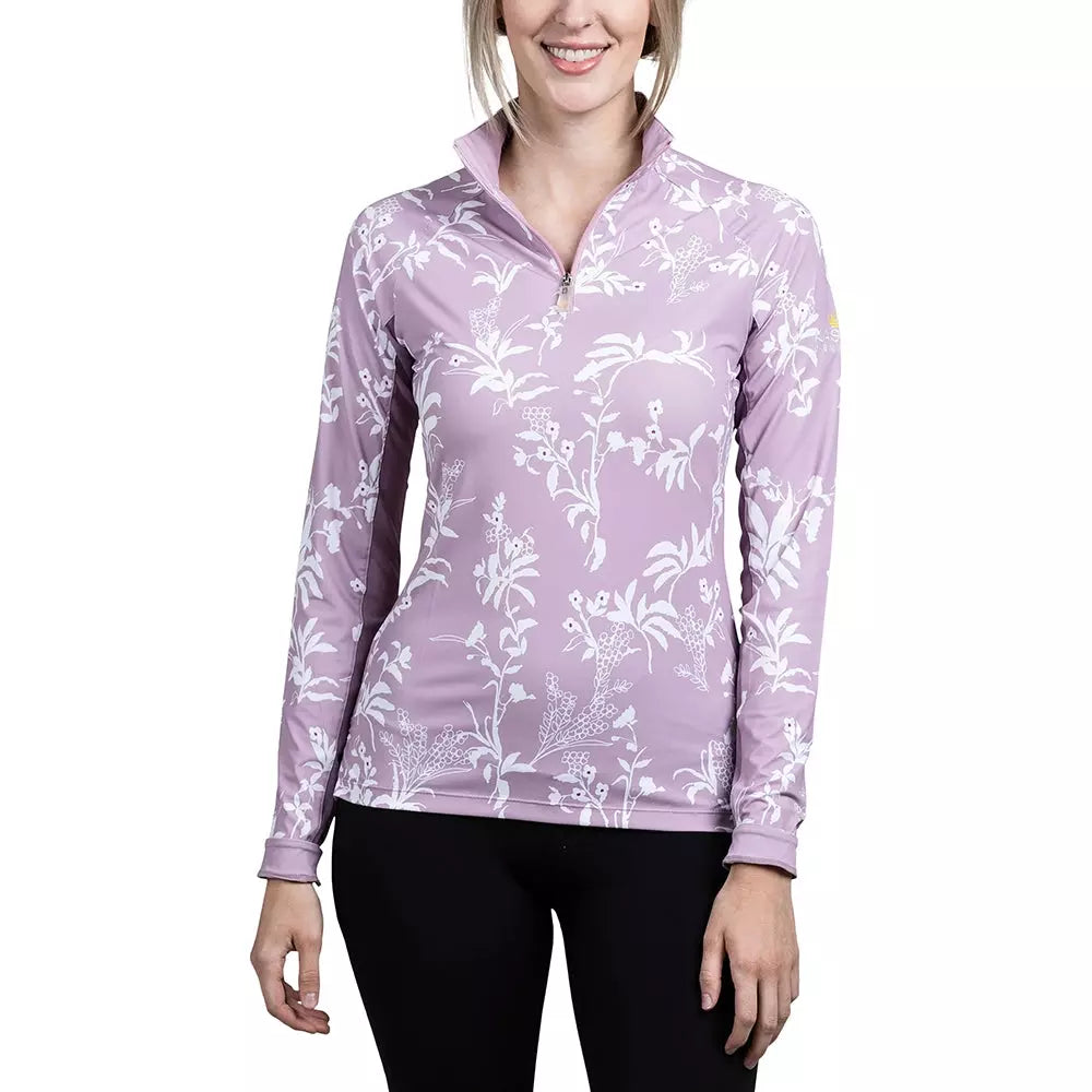 Kastel Lilac Floral Long Sleeve Shirt