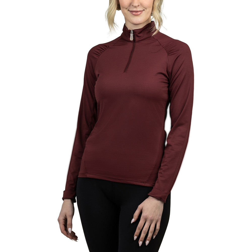 Kastel Tawny Port Shirred Shoulder Raglan