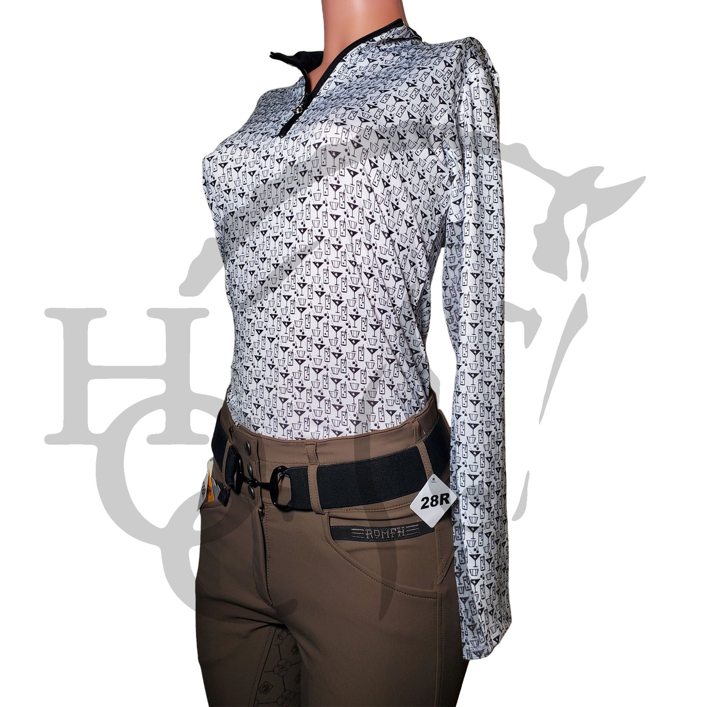 IBKul Ladies Long Sleeved Sun Protection Shirt - Horse in the Box
