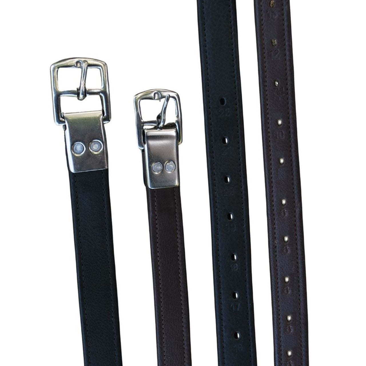 Black Oak Calf Lined Leathers with Riveted Buckle